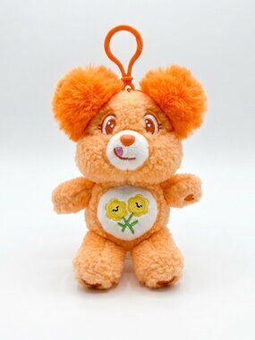 Care Bears 2026 Peach Flower Mini Clip Plush Keychain — New w/ Tag